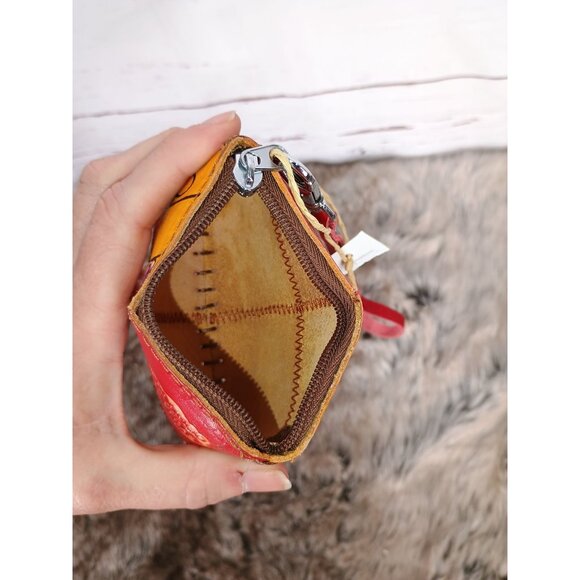 Welcome To Las Vegas Patchwork Hand Stitched Leather Coin Purse - Picture 3 of 4